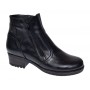 Ghete dama din piele naturala negre imblanite G2NFER